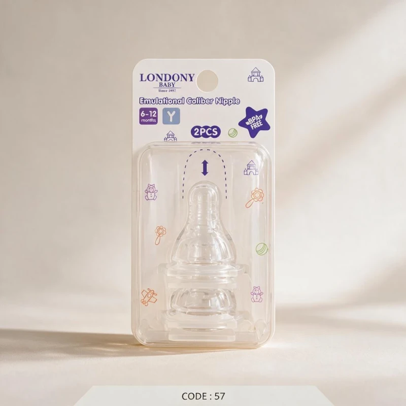 رضٌاعة بديلة LONDONY قطعتان لعمر 6–12 شهرًا code:57