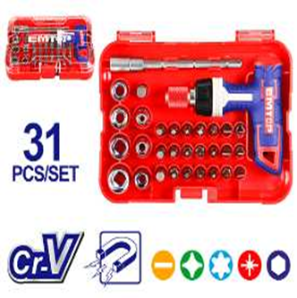 31 Pcs T-handle wrench  screwdriver set-مجموعة 31 قطعة