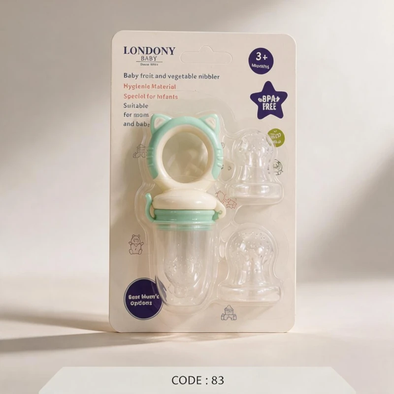 مصّاصة فواكه للأطفال Londony Baby بتصميم قطة مع 3 رؤوس – code: 83