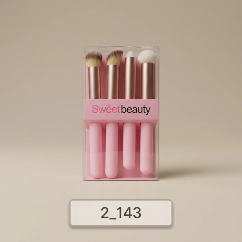 طقم فرش مكياج Sweetbeauty الرباعي الورد